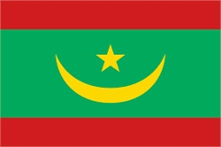 [ai] The flag of Mauritania features horizontal green and red stripes, with a yellow crescent and a star centered on a green field.